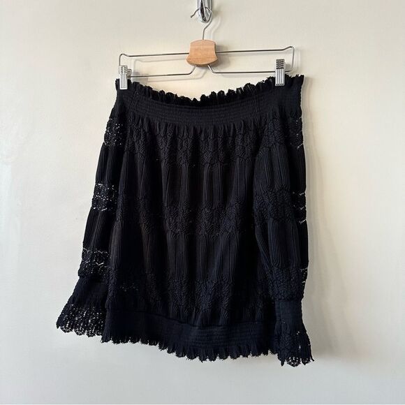 Anthropologie-Deletta Open Lace Off-Shoulder Blouse - Picture 6 of 7